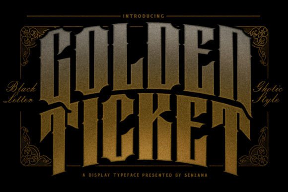 Golden Ticket: A Bold Display Font That Makes Your Handmade Goods Shine