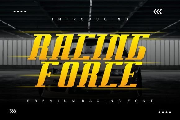 Racing Force: A Bold Display Font for Modern Web Design