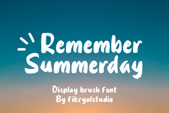 Remember Summerday: A Warm, Brush-Style Display Font for Digital Brands